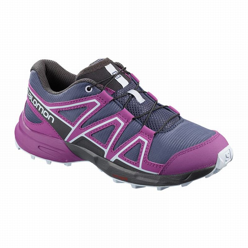 Salomon Singapore Kids Trail Running Shoes - SPEEDCROSS Blue/Purple | 54870-WCVF